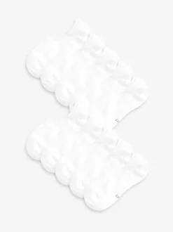 Next Invisible Trainers Socks 10 Pack White Outlet