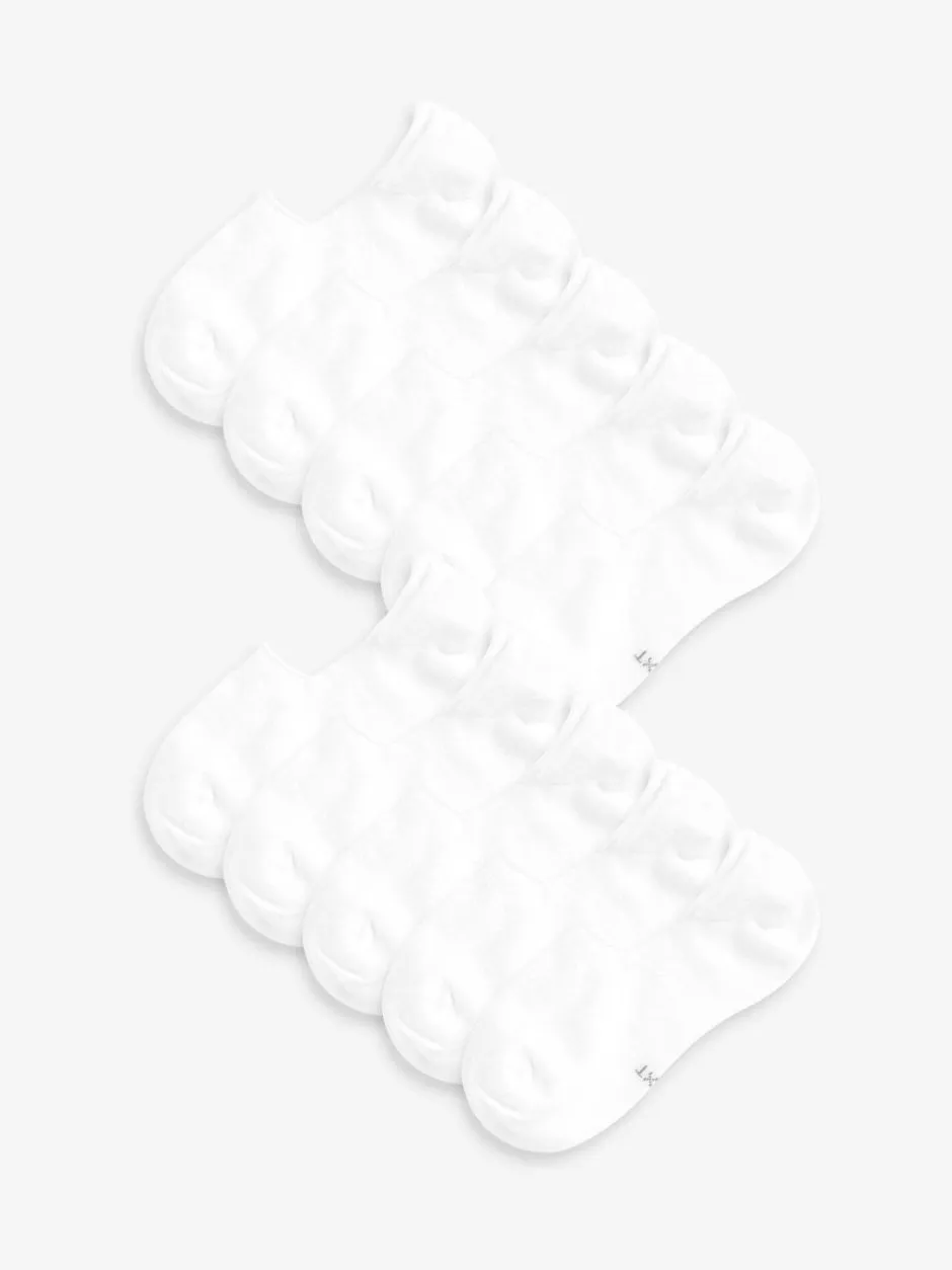 Next Invisible Trainers Socks 10 Pack White Outlet