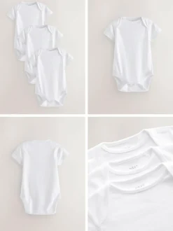 Next White Kind To Skin Baby Bodysuits 3 Pack Discount