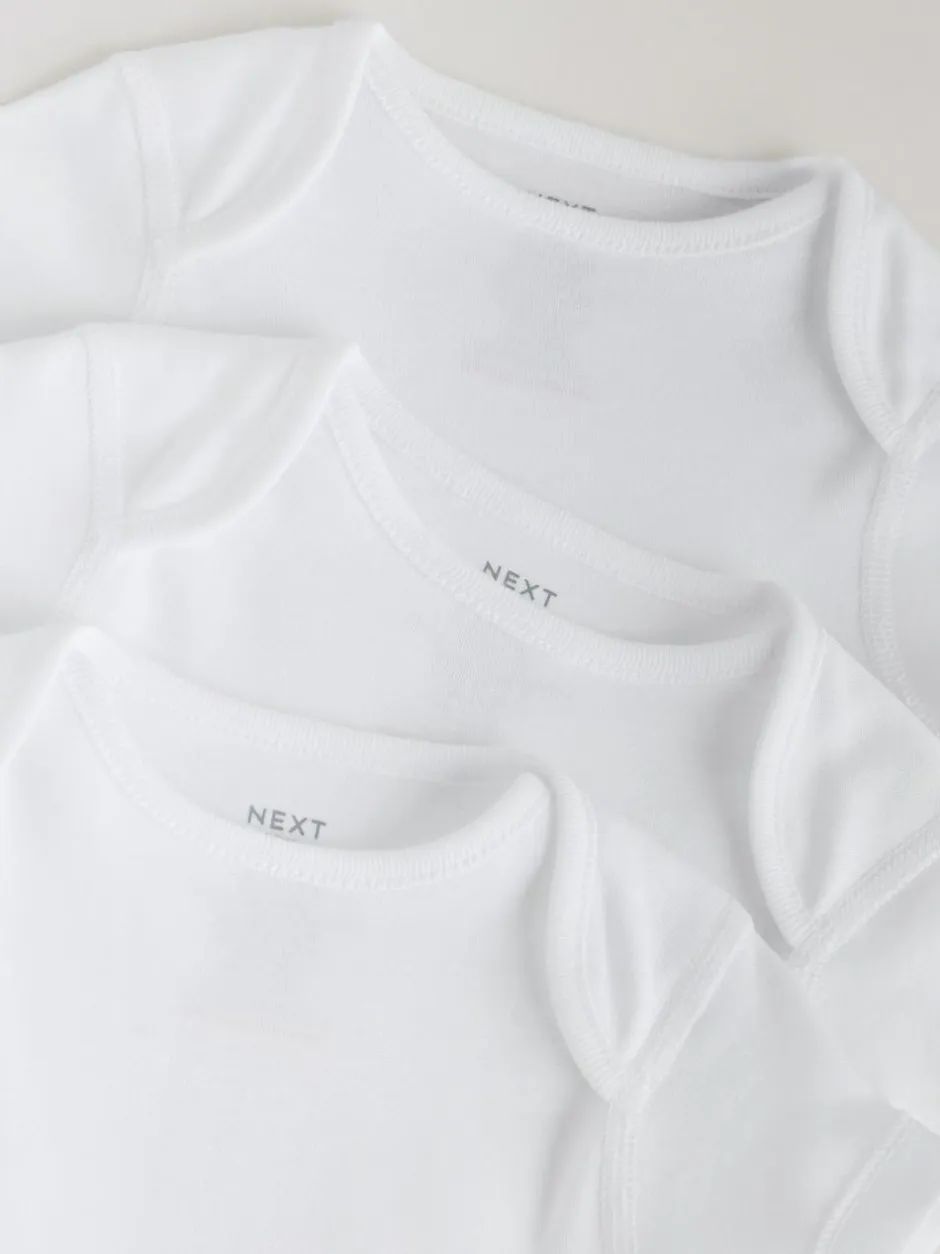Next White Kind To Skin Baby Bodysuits 3 Pack Discount