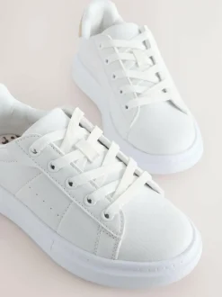 Next Lace Up Trainers White Best