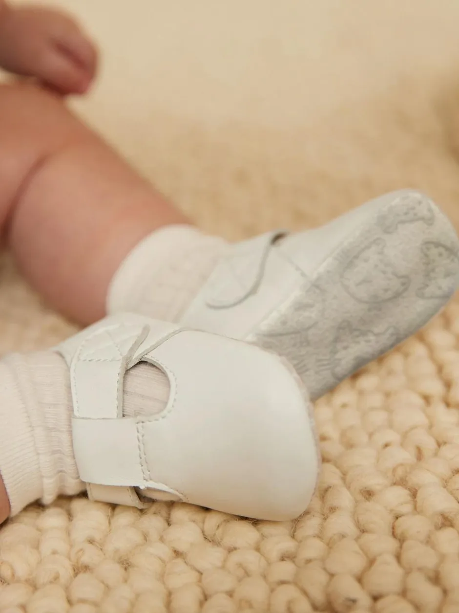 Next Leather Baby T-Bar Shoes (0-24mths) White Best