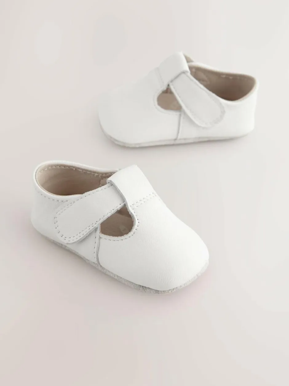 Next Leather Baby T-Bar Shoes (0-24mths) White Best