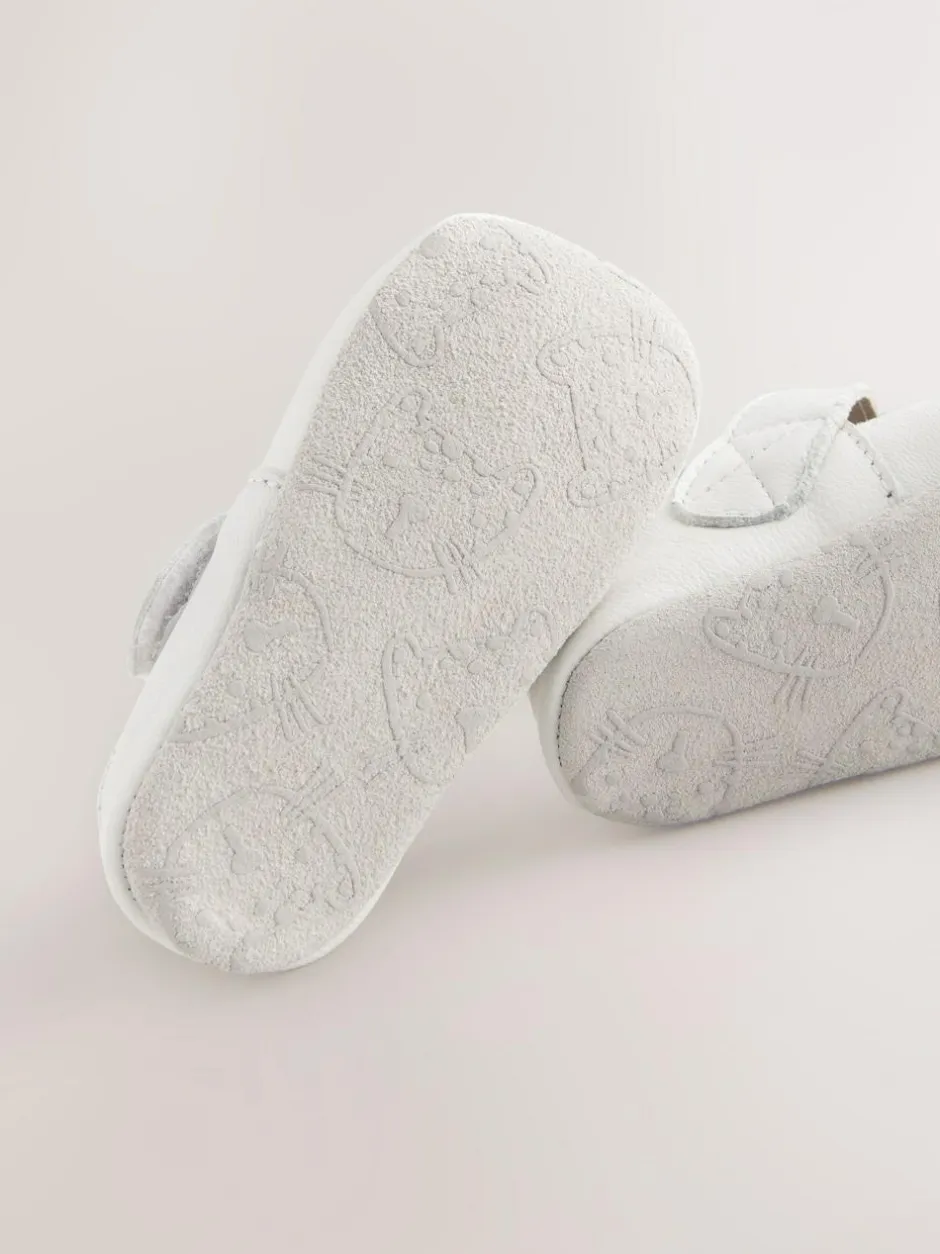 Next Leather Baby T-Bar Shoes (0-24mths) White Best
