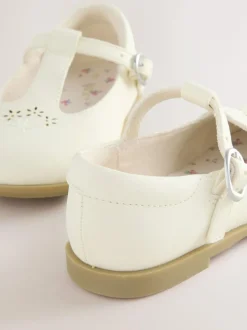 Next Leather T-Bar Shoes White