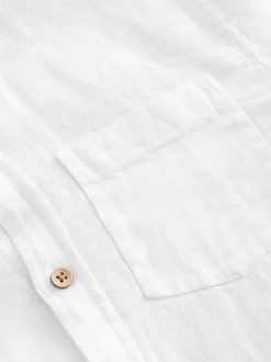 Next Long Sleeve 100% Linen Shirt (3-16yrs) White Hot