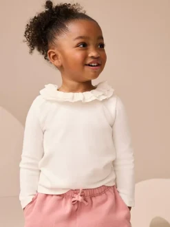 Next Long Sleeve Collar Top (3mths-7yrs) White