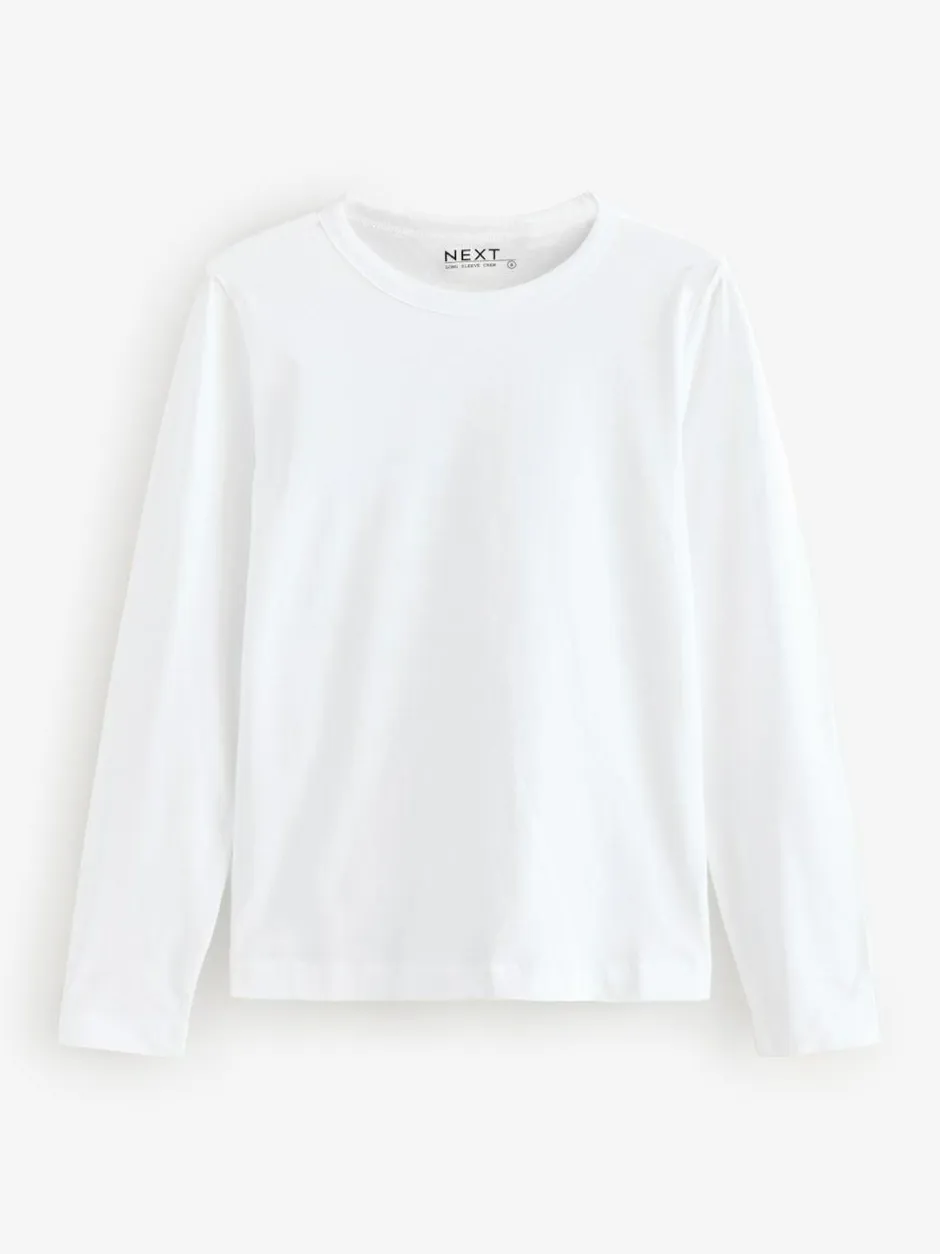 Next White Long Sleeve Crew Neck T-Shirt Sale
