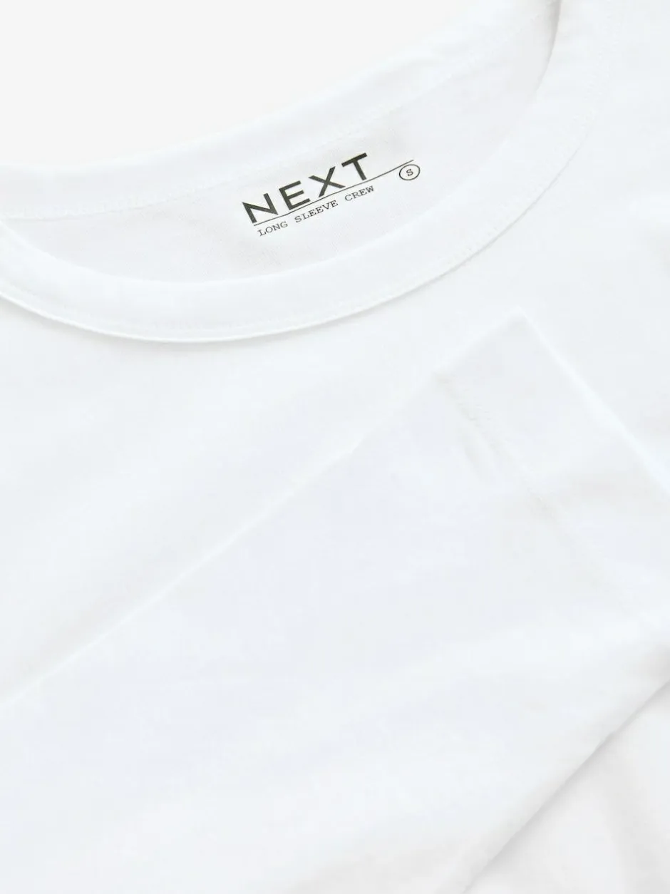 Next White Long Sleeve Crew Neck T-Shirt Sale