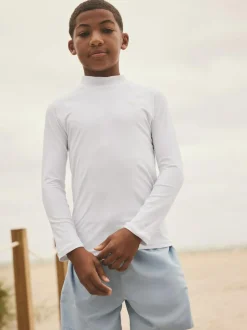 Next Long Sleeve Rash Vest (1.5-16yrs) White Discount