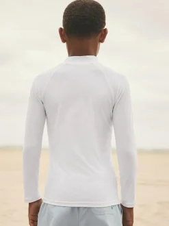 Next Long Sleeve Rash Vest (1.5-16yrs) White Discount