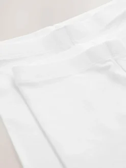 Next Longer Length 2 Pack Cotton Rich Stretch Cycle Shorts (3-16yrs) White Hot