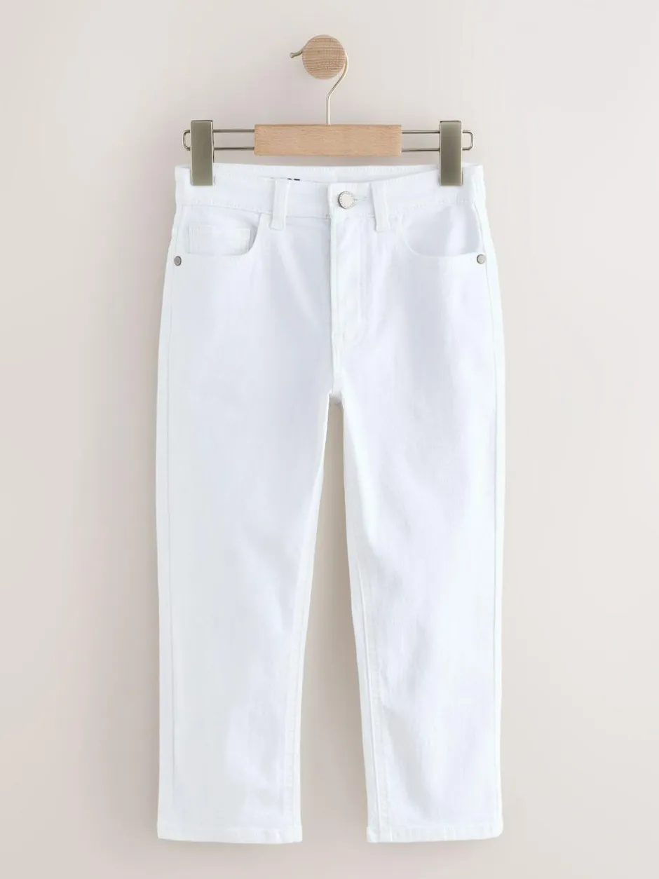 Next White Loose Fit Stretch Jeans (3-17yrs) Hot