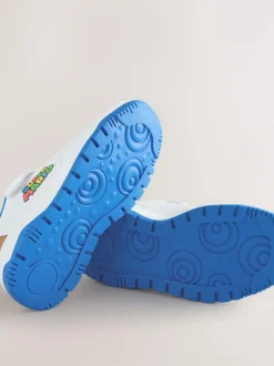 Next White Mario Elastic Lace Trainers Online