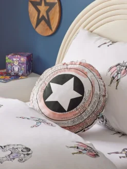 Next White Marvel 100% Cotton Circular Cushion Online