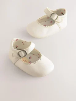 Next Mary Jane Baby Shoes (0-24mths) White Hot