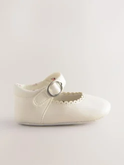 Next Mary Jane Baby Shoes (0-24mths) White Hot
