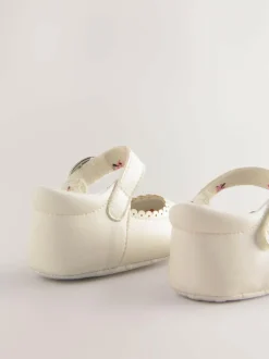 Next Mary Jane Baby Shoes (0-24mths) White Hot
