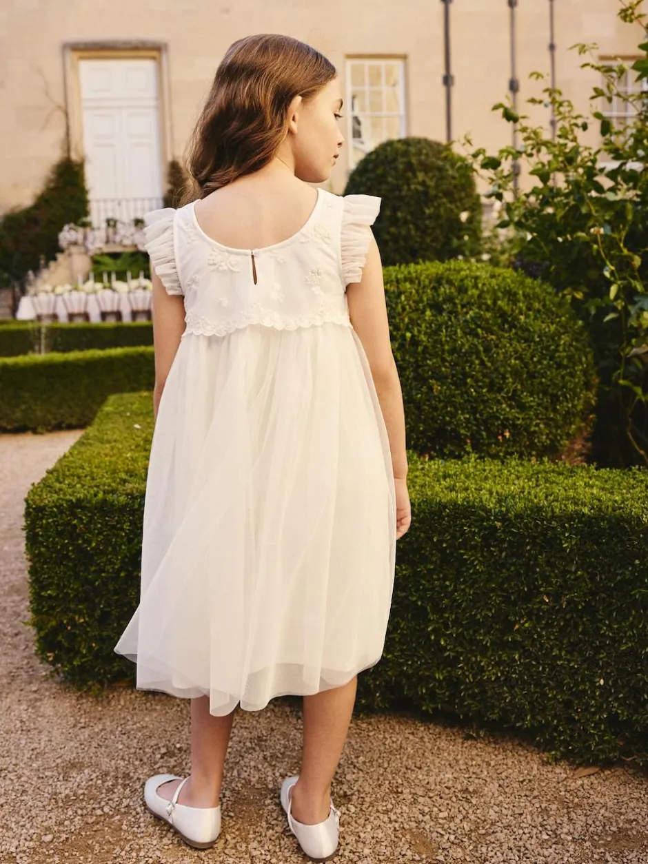 Next Mesh Flower Girl Dress (3-16yrs) White Online