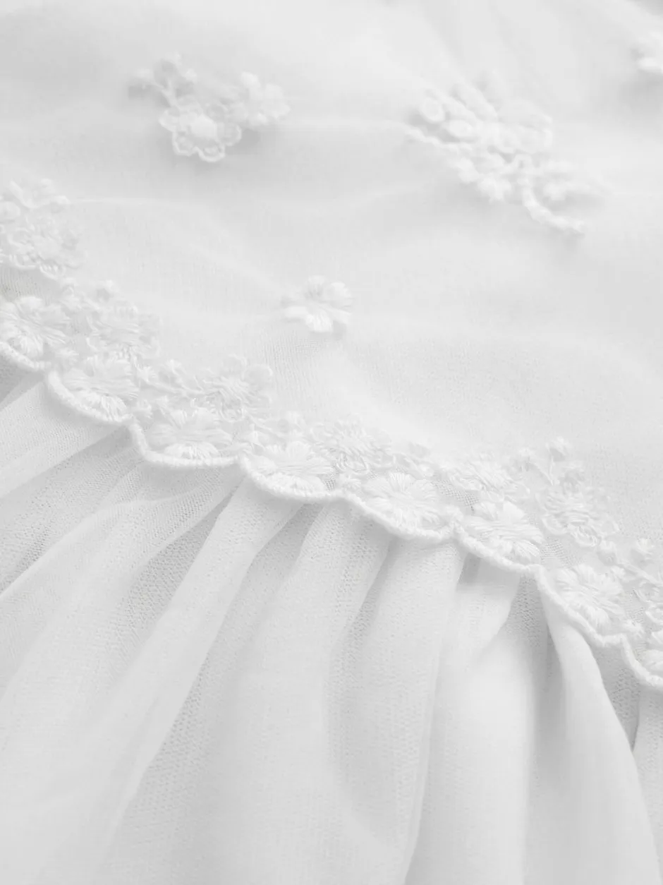 Next Mesh Flower Girl Dress (3-16yrs) White Online