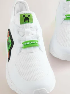 Next White Minecraft Elastic Lace Trainers Sale
