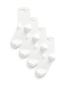 Next Modal Ankle Socks 4 Pack White Clearance