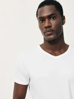 Next White Modal Layering V-Neck T-Shirt 5 Pack Hot