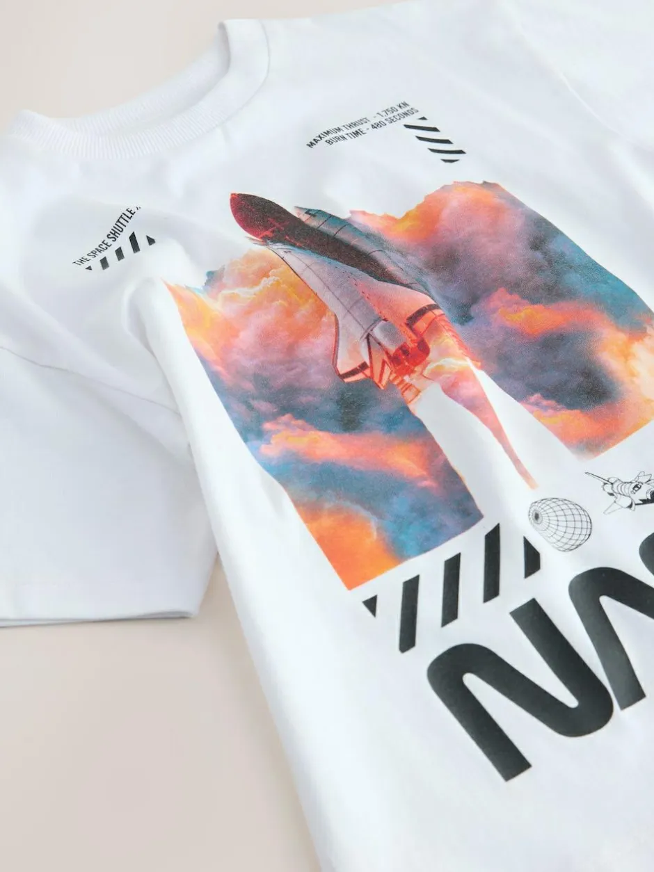 Next NASA Short Sleeve T-Shirt (3-16yrs) White Outlet