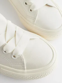Next White Occasion Tulle Lace-Up Trainers Hot