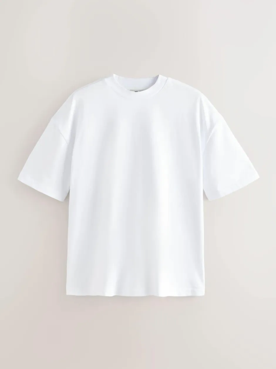 Next Oversized Fit EDIT Heavyweight T-Shirt White