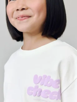 Next White Oversized Graphic Print T-Shirt (3-16yrs) Discount