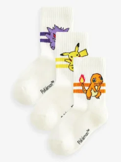 Next White Pokemon Socks 3 Pack Discount