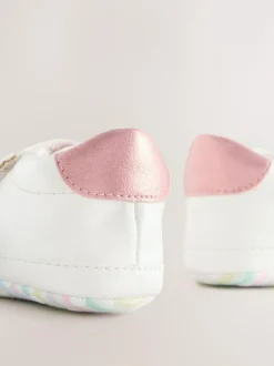 Next Baby Touch Fasten Trainers (0-24mths) White Rainbow Discount
