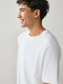 Next White Regular Fit Essential Cotton T-Shirts 6 Pack New
