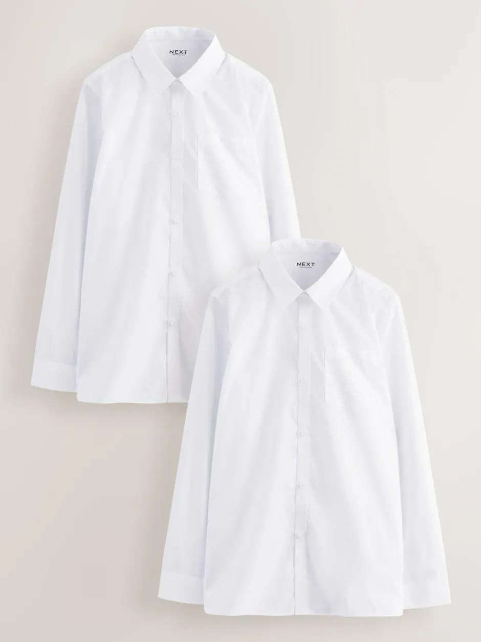 Next White Regular Fit Extra Long Sleeve School Shirt (10-17yrs) Hot