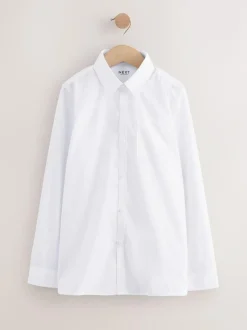 Next White Regular Fit Extra Long Sleeve School Shirt (10-17yrs) Hot