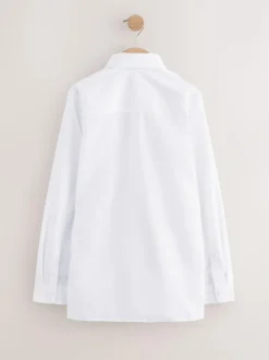 Next White Regular Fit Extra Long Sleeve School Shirt (10-17yrs) Hot