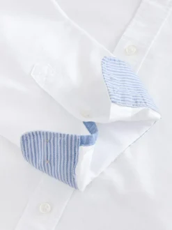 Next White Regular Fit Long Sleeve Oxford Shirt New