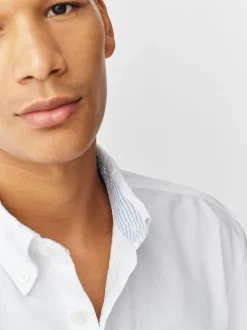 Next White Regular Fit Short Sleeve Oxford Shirt Online