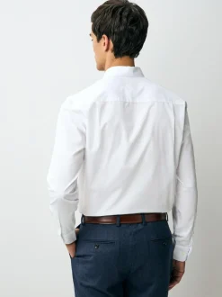 Next Regular Fit Single Cuff Easy Care Smart Shirts 3 Pack White Clearance