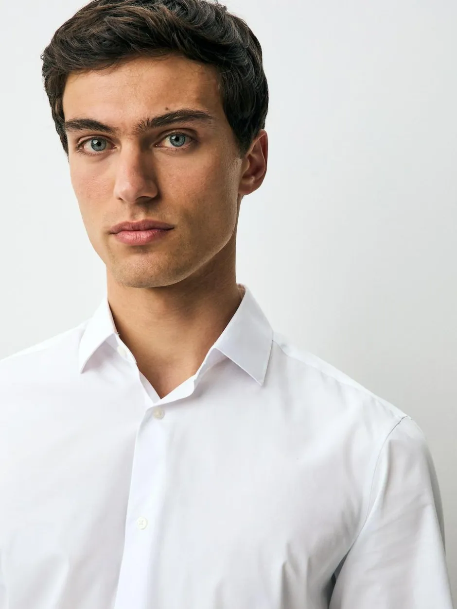 Next Regular Fit Single Cuff Easy Care Smart Shirts 3 Pack White Clearance