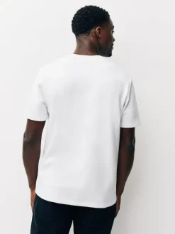Next White Regular Fit Smart Soft Touch Heavyweight T-Shirt Sale