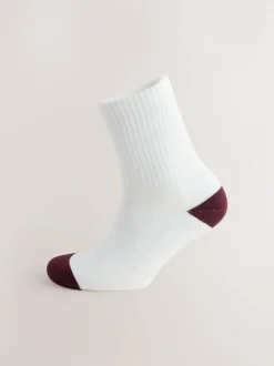Next Sports Socks 4 Pack White Rich Heel toe Hot
