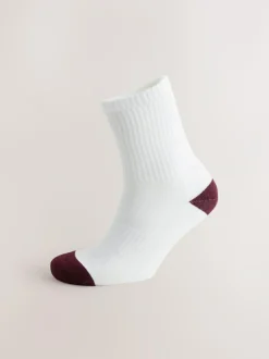Next Sports Socks 4 Pack White Rich Heel toe Hot
