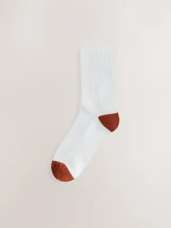 Next Sports Socks 4 Pack White Rich Heel toe Hot