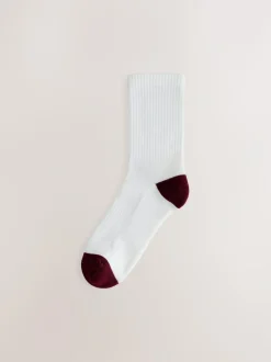 Next Sports Socks 4 Pack White Rich Heel toe Hot