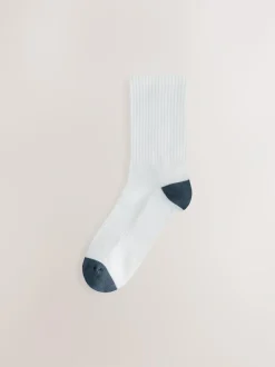 Next Sports Socks 4 Pack White Rich Heel toe Hot