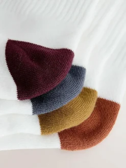 Next Sports Socks 4 Pack White Rich Heel toe Hot