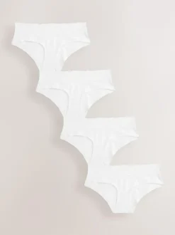 Next White Short Cotton Lace Knickers 4 Pack Discount