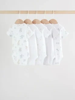 Next White Short Sleeve Baby Bodysuits 5 Pack Discount